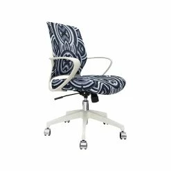 The Raynor Group Elizabeth Sutton Gramercy Fabric Swivel Task Chair, White Grayscale Echo Silver (K-ESGR-WHT-ECHO-SIL) -Office Chairs Shop unnamed file 5807