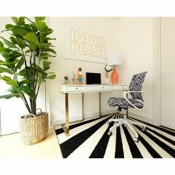 The Raynor Group Elizabeth Sutton Gramercy Fabric Swivel Task Chair, White Grayscale Echo Silver (K-ESGR-WHT-ECHO-SIL) -Office Chairs Shop unnamed file 5811