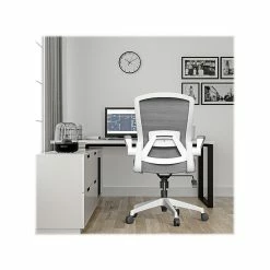 RAYNOR GROUP ION Fabric Task Chair, Gray/White (ION-WH-GRY) -Office Chairs Shop unnamed file 5837