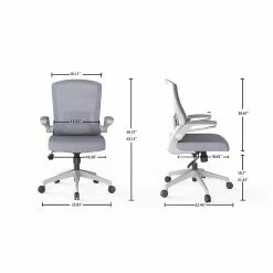 RAYNOR GROUP ION Fabric Task Chair, Gray/White (ION-WH-GRY) -Office Chairs Shop unnamed file 5839