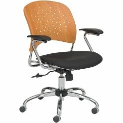 SAFCO® Reve™ Task Chair Round Plastic Wood Back; Natural