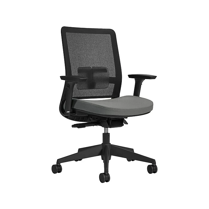 Global Factor Mesh Back Fabric Task Chair, Black/Gray (55418BKFU77) 4 Global Factor Mesh Back Fabric Task Chair, Black/Gray (55418BKFU77) - Image 2