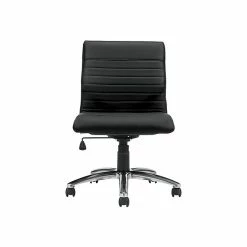 Offices To Go Faux Leather Task Chair, Black (OTG11735PU30/BL20)
