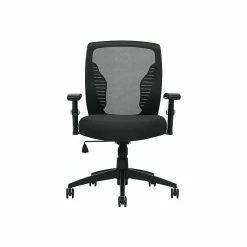 Offices To Go Mesh Back Patterned Fabric Task Chair, Black (OTG11865B)