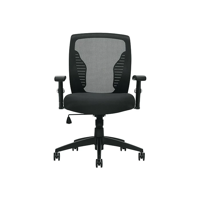 Offices To Go Mesh Back Patterned Fabric Task Chair, Black (OTG11865B) 3 Offices To Go Mesh Back Patterned Fabric Task Chair, Black (OTG11865B)
