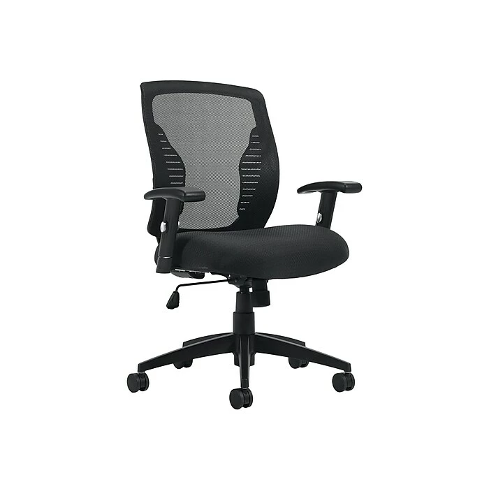 Offices To Go Mesh Back Patterned Fabric Task Chair, Black (OTG11865B) 4 Offices To Go Mesh Back Patterned Fabric Task Chair, Black (OTG11865B) - Image 2