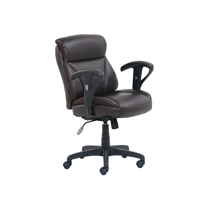 Dormeo Bonded Leather Task Chair, Brown (51451) 4 Dormeo Bonded Leather Task Chair, Brown (51451) - Image 2