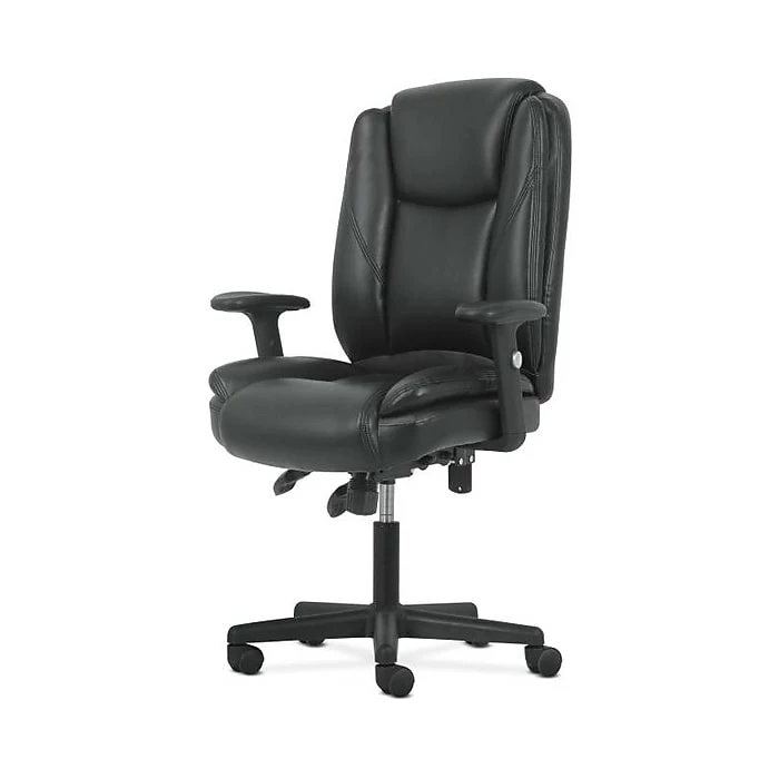 Sadie High-Back Task Chair, Height Adjustable Arms, Height Adjustable Back, Black Leather (BSXVST331) 4 Sadie High-Back Task Chair, Height Adjustable Arms, Height Adjustable Back, Black Leather (BSXVST331) - Image 2