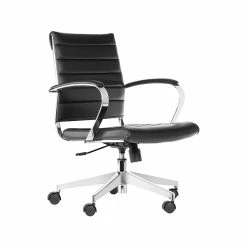 Office Chairs Shop 17 Gry Mattr Capsule Faux Leather Swivel Task Chair, Black (GMCC-00850)