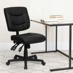 Flash Furniture Mid Back Leather Multi-Functional Task Chair, Black 12 Flash Furniture Mid Back Leather Multi-Functional Task Chair, Black -Office Chairs Shop unnamed file 5979