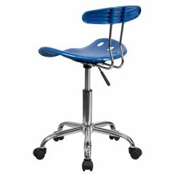 Flash Furniture Chrome Low Back Computer Task Chair With Tractor Seat, Vibrant Bright Blue -Office Chairs Shop unnamed file 602