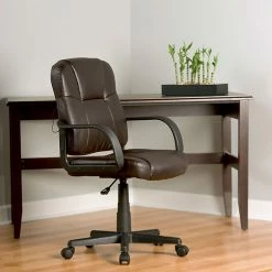 Comfort Products Relaxzen Bonded Leather Massage Task Chair, Brown (60-681408) -Office Chairs Shop unnamed file 6027