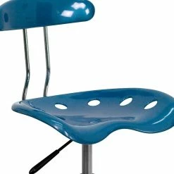 Flash Furniture Chrome Low Back Computer Task Chair With Tractor Seat, Vibrant Bright Blue -Office Chairs Shop unnamed file 603