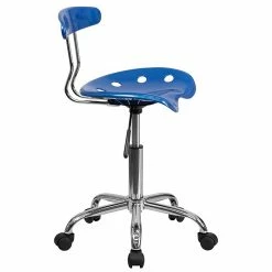 Flash Furniture Chrome Low Back Computer Task Chair With Tractor Seat, Vibrant Bright Blue -Office Chairs Shop unnamed file 604