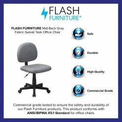 Flash Furniture 31" - 37 1/2" Fabric Ergonomic Task Chairs (BT660GY) 14 Flash Furniture 31" - 37 1/2" Fabric Ergonomic Task Chairs (BT660GY) -Office Chairs Shop unnamed file 6045