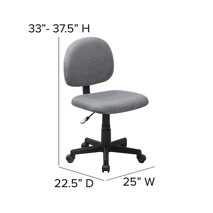Flash Furniture 31" - 37 1/2" Fabric Ergonomic Task Chairs (BT660GY) 9 Flash Furniture 31" - 37 1/2" Fabric Ergonomic Task Chairs (BT660GY) - Image 7