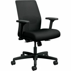 HON Ignition Ilira-Stretch Mesh Back Task Chair, Synchro-Tilt Control With Seat Slider, 26"W X 26.5"D, 26"W X 40.5"H, Black
