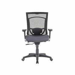 Tempur-Pedic TP7000 Mesh Back Fabric Task Chair, Black And Agate Gray (TP7000-AGATE)