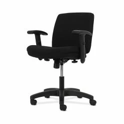 HON Contemporary Low-Back Task Chair, Swivel-Tilt Control, Height-Adjustable Arms, Black Fabric -Office Chairs Shop unnamed file 6093