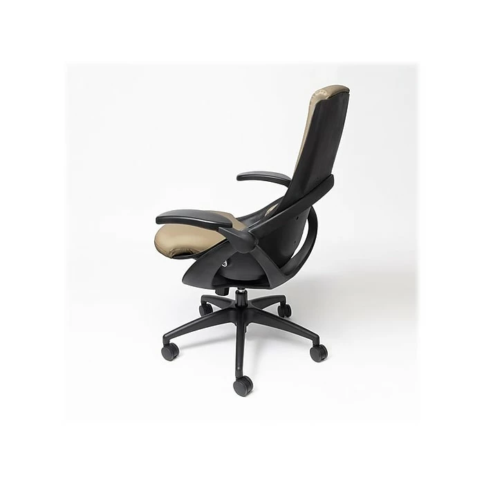 ALL33 BackStrong C1 Ergonomic Vegan Leather Swivel Task Chair, Tan/Black (BS-BTE-50506) 5 ALL33 BackStrong C1 Ergonomic Vegan Leather Swivel Task Chair, Tan/Black (BS-BTE-50506) - Image 3
