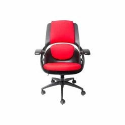 ALL33 BackStrong C1 Ergonomic Fabric Swivel Task Chair, Red/Black (BS-BRF-50511)