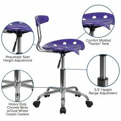 Flash Furniture Chrome Low Back Computer Task Chair With Tractor Seat, Vibrant Violet 15 Flash Furniture Chrome Low Back Computer Task Chair With Tractor Seat, Vibrant Violet -Office Chairs Shop unnamed file 616