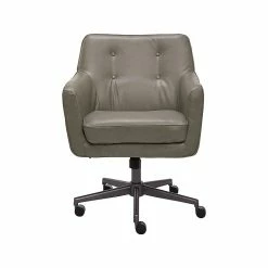 Serta Style Ashland Faux Leather Swivel Computer And Desk Chair, Gray (47140G)