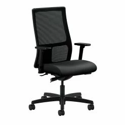 HON® Ignition® Mid-Back Office/Computer Chair, Adjustable Arms, Inertia Onyx Fabric
