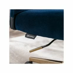 Thomasville Furniture Joelle Ergonomic Fabric/Metal Desk Chair, Blue/Gold (60068) -Office Chairs Shop unnamed file 673
