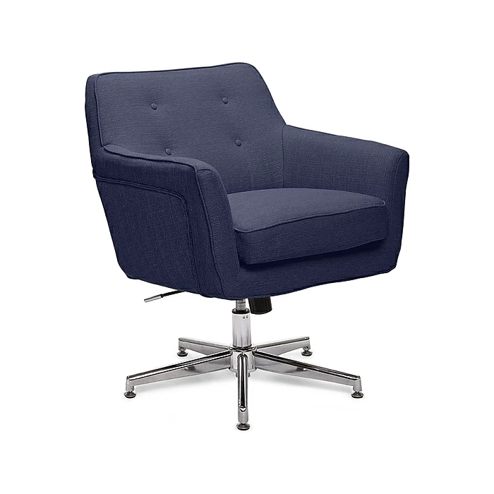 Serta Style Ashland Fabric Swivel Computer And Desk Chair, Blue (47140A) 4 Serta Style Ashland Fabric Swivel Computer And Desk Chair, Blue (47140A) - Image 2