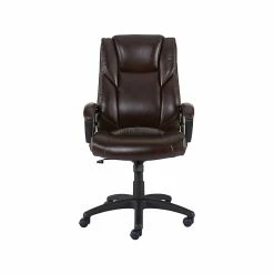 Staples Kelburne Luxura Faux Leather Computer And Desk Chair, Brown (50870)
