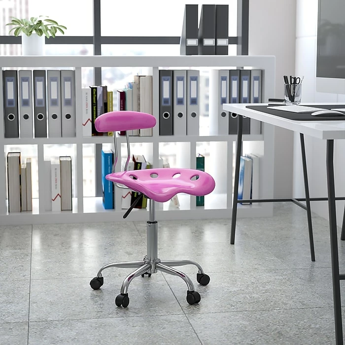 Flash Furniture Polymer Vibrant Computer Task Chairs With Tractor Seat (LF214CNDYHRT) 4 Flash Furniture Polymer Vibrant Computer Task Chairs With Tractor Seat (LF214CNDYHRT) - Image 2