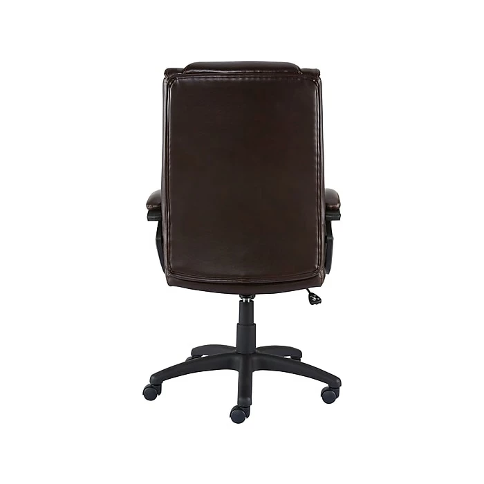 Staples Kelburne Luxura Faux Leather Computer And Desk Chair, Brown (50870) 5 Staples Kelburne Luxura Faux Leather Computer And Desk Chair, Brown (50870) - Image 3