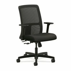 HON® Ignition Mesh Low-Back Office/Computer Chair, Contourett Polyurethane Black Fabric