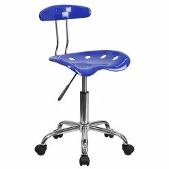 Flash Furniture Polymer Vibrant Computer Task Chairs With Tractor Seat (LF214NTCLBLUE)