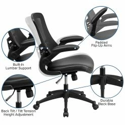 Flash Furniture Mesh Back Faux Leather Computer And Desk Chair, Black (BLX5MLEA) 16 Flash Furniture Mesh Back Faux Leather Computer And Desk Chair, Black (BLX5MLEA) -Office Chairs Shop unnamed file 85