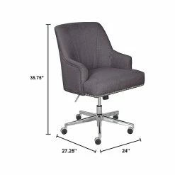 Serta Style Leighton Fabric Swivel Home Office Chair, Graphite (47925B) -Office Chairs Shop unnamed file 862