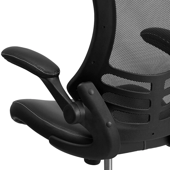Flash Furniture Mesh Back Faux Leather Computer And Desk Chair, Black (BLX5MLEA) 11 Flash Furniture Mesh Back Faux Leather Computer And Desk Chair, Black (BLX5MLEA) - Image 9